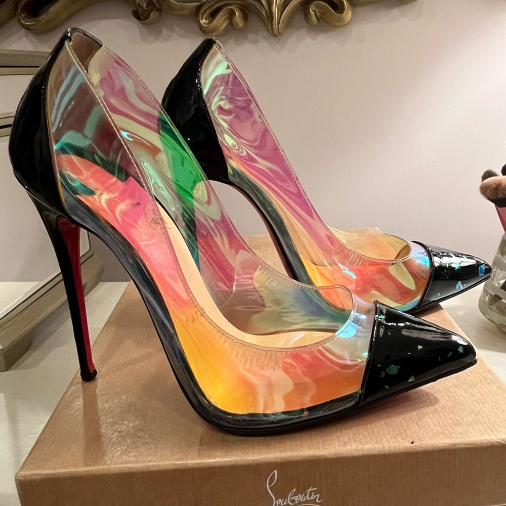 Christian Louboutin Debout PVC Ologram , size 37.